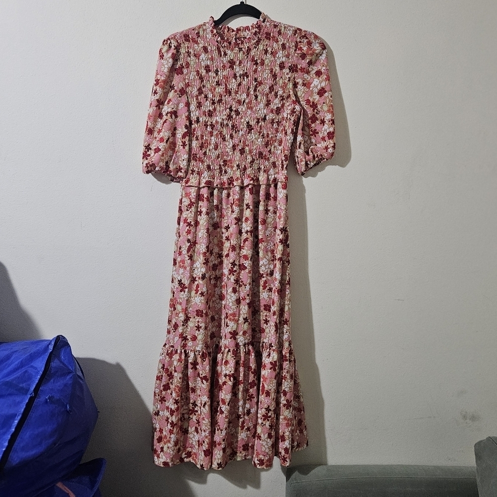 Nanette Lepore Smocked Tiered Dress
